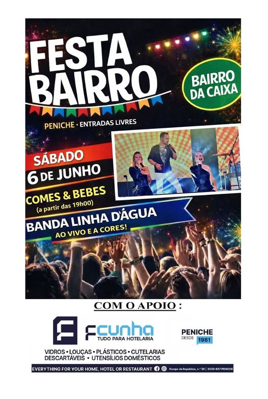 Festa do Bairro da Caixa: Música ao Vivo, Comes e Bebes e Muita Animação