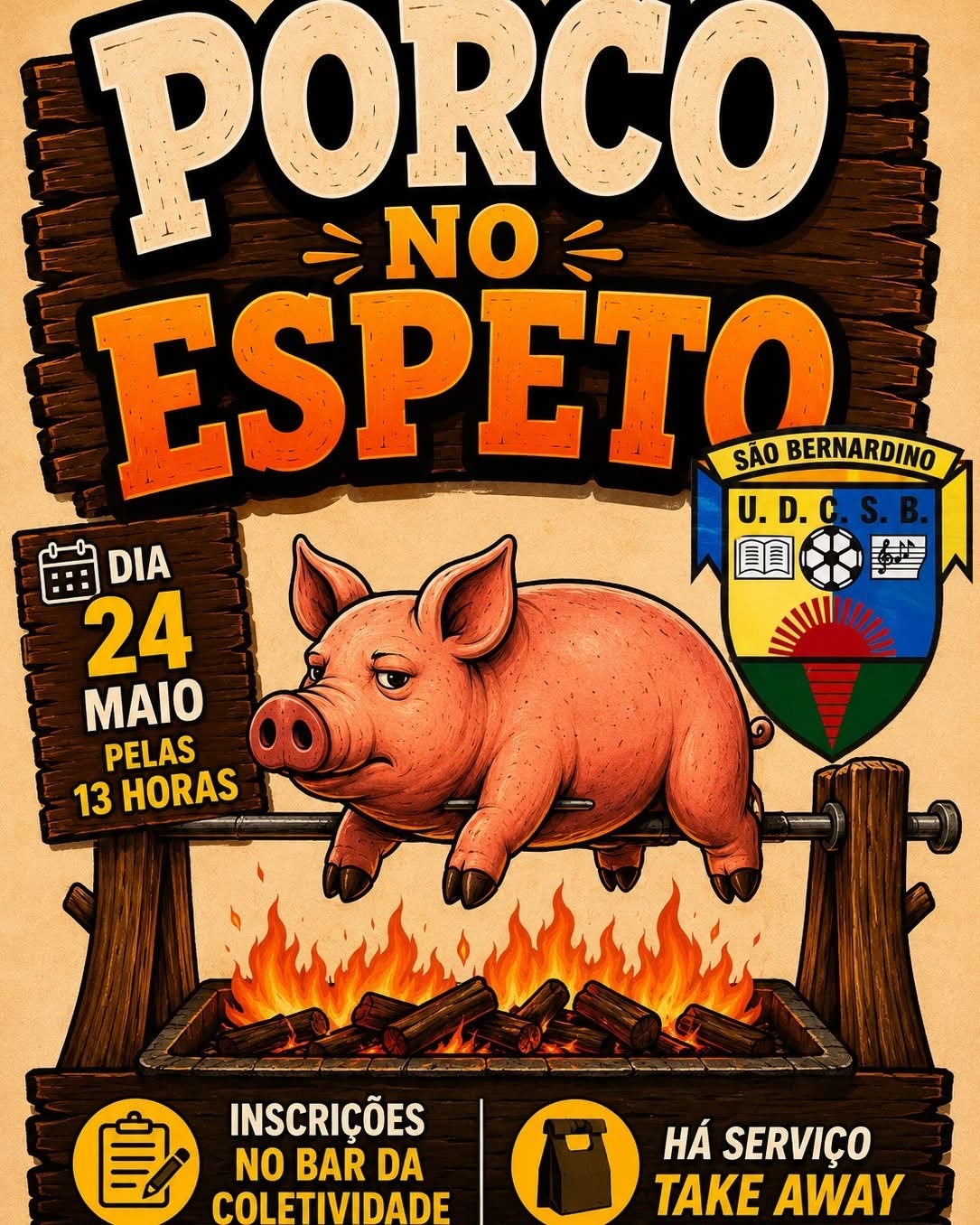 Porco no Espeto com Amigos e Família na Coletividade de Atouguia da Baleia