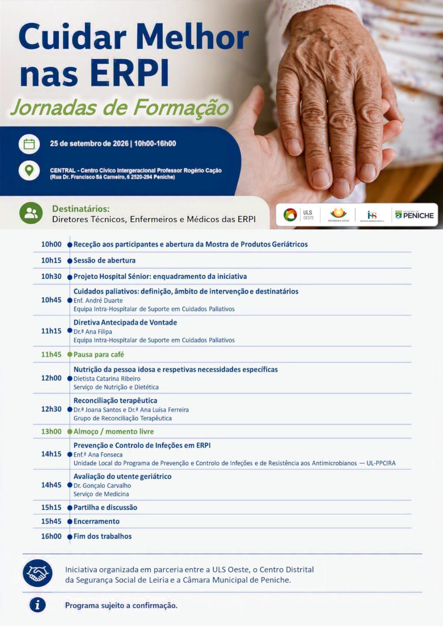 Jornadas de Formação "Cuidar Melhor nas ERPI" em Peniche