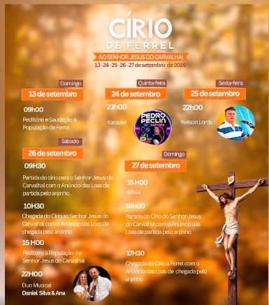 Círio de Ferrel: Atividades e Duo Musical com Daniel Silva & Ana