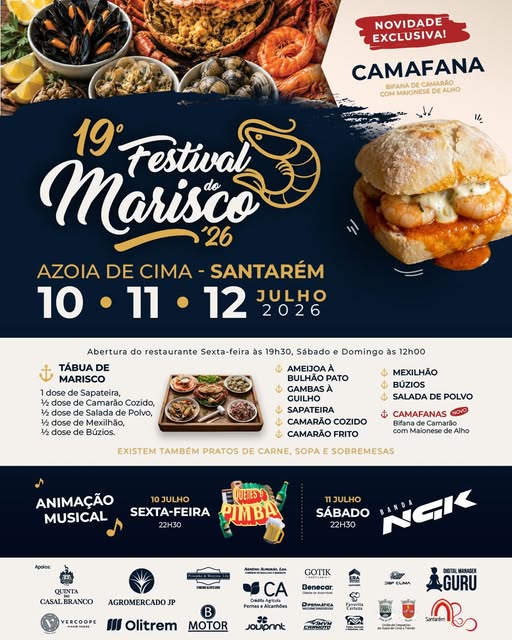 19º Festival do Marisco '26 — Dia 1, 10 Jul