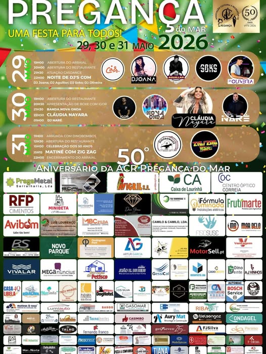 50º Aniversário da ACR Prégança do Mar - Festa de 29 a 31 de Maio