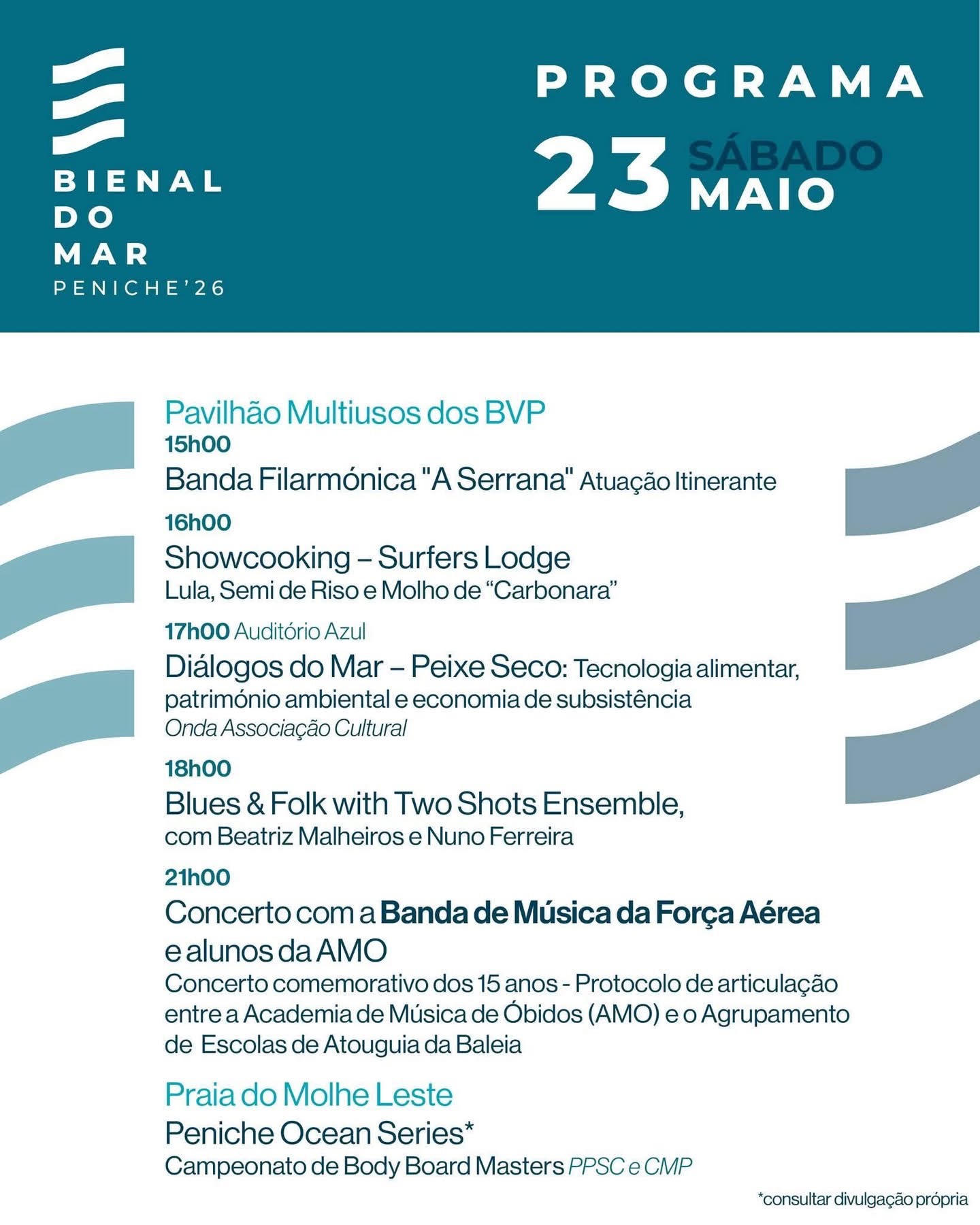 Bienal do Mar Peniche '26 - Sábado 23 de Maio