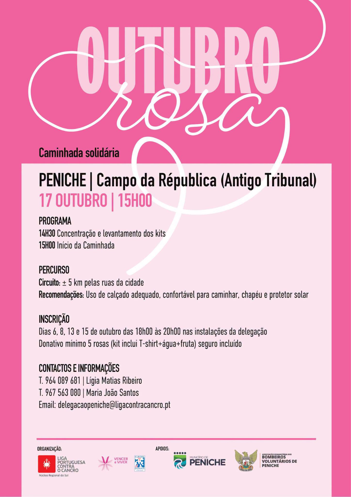 Outubro Rosa em Peniche: Caminhada Solidária Contra o Cancro! 🎀