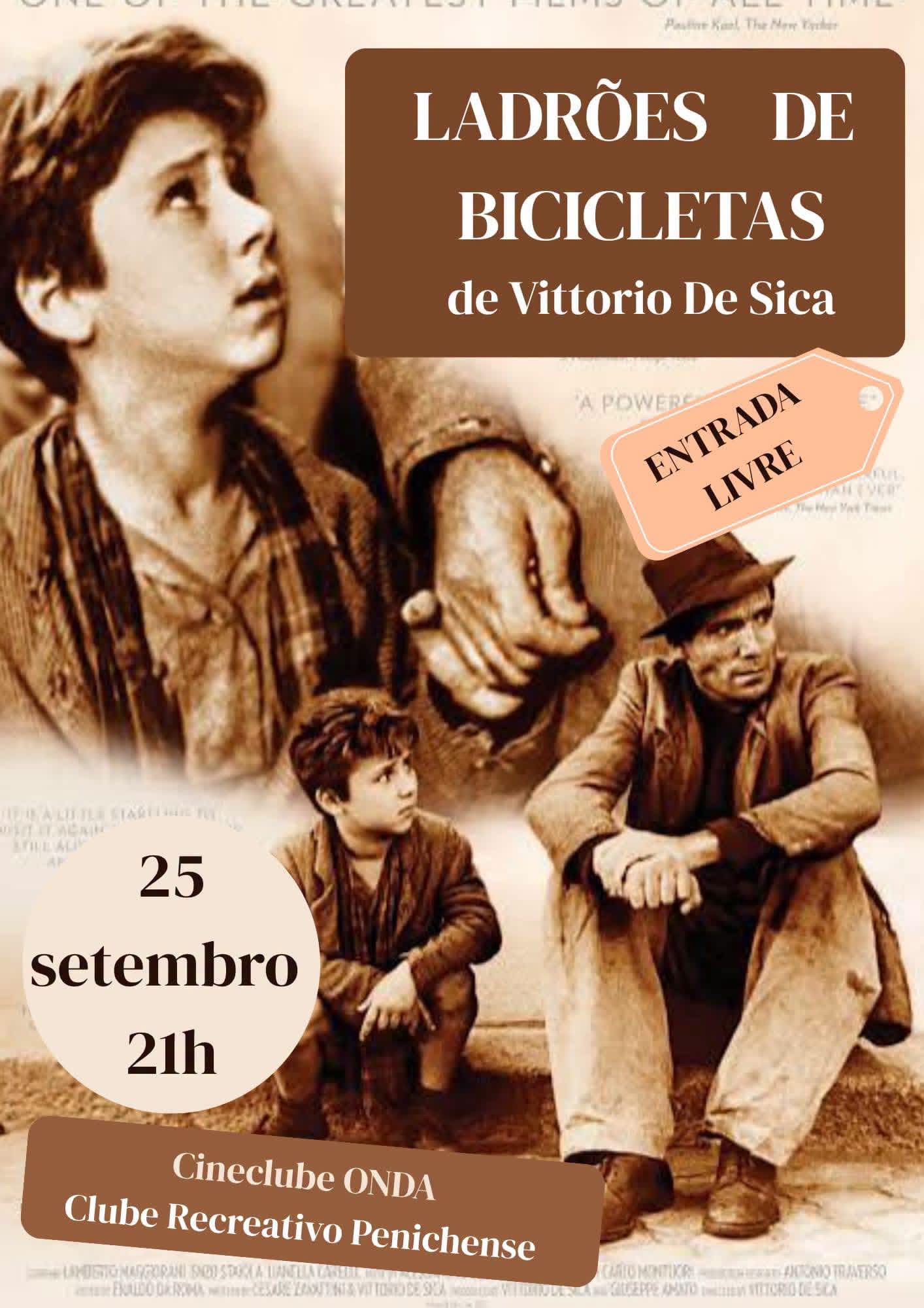 Ladrões de Bicicletas no Cineclube ONDA — 25 de Setembro