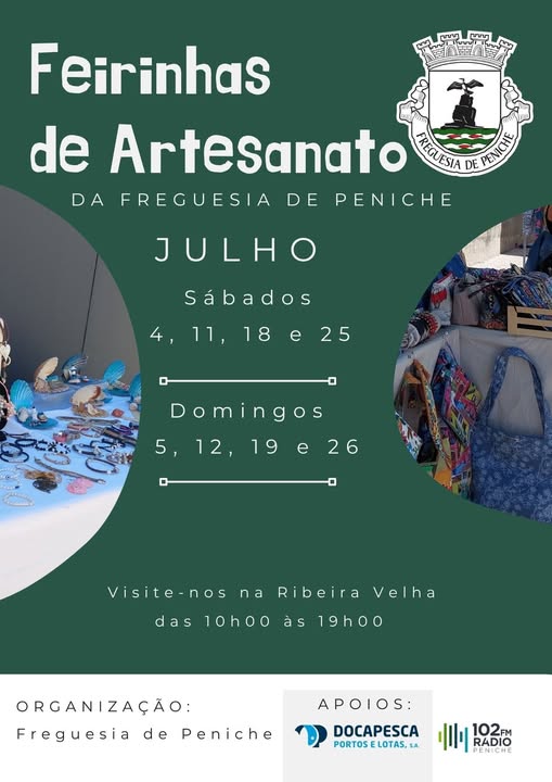 Feirinhas de Artesanato na Ribeira Velha — Sábado 18 de Julho