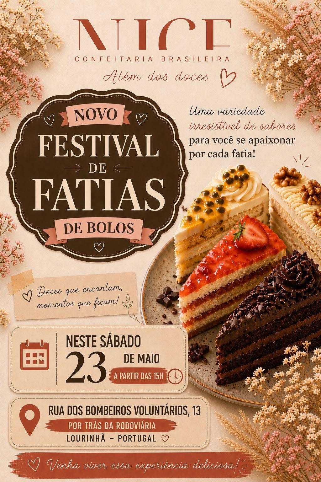 Festival de Fatias de Bolos - NICE Confeitaria Brasileira