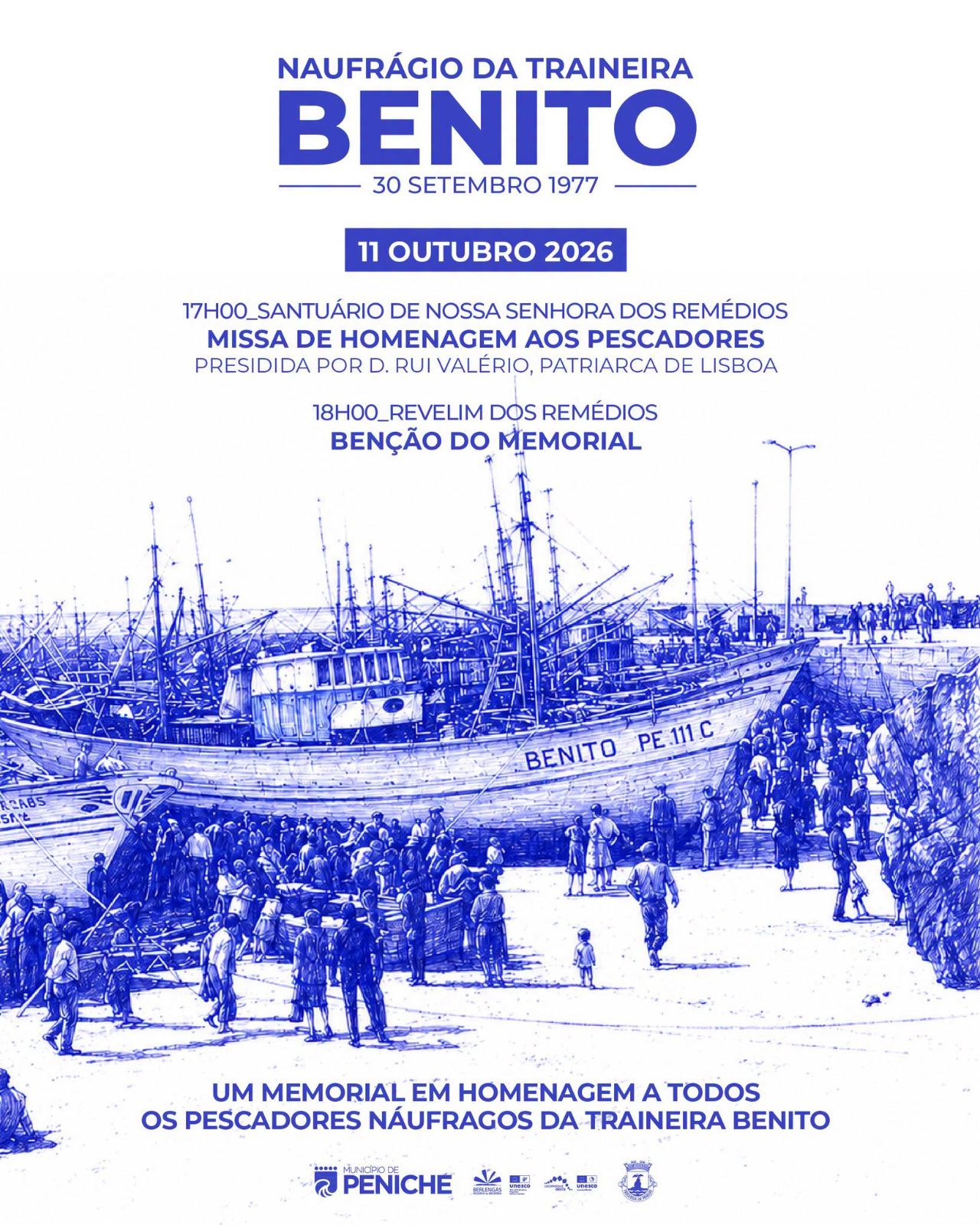 Peniche inaugura memorial ao Naufrágio da Traineira Benito — 11 de Outubro