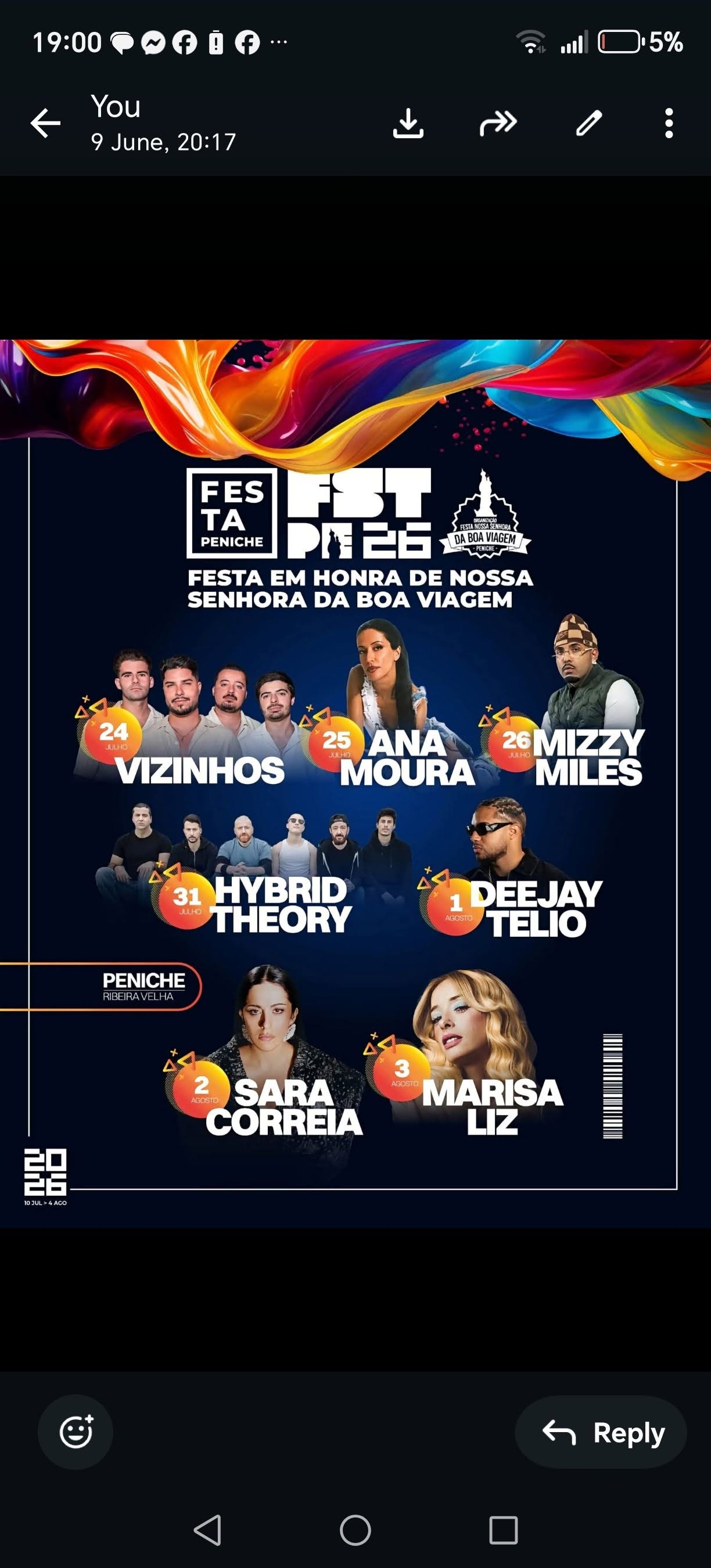 Festa em Honra de Nossa Senhora da Boa Viagem (FST PN 26) — 25 Jul: Ana Moura