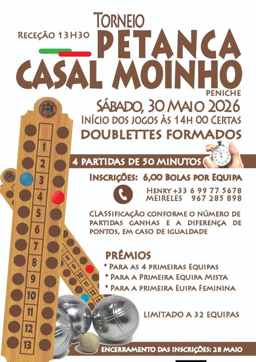 Grande Torneio de Petanca no Casal Moinho